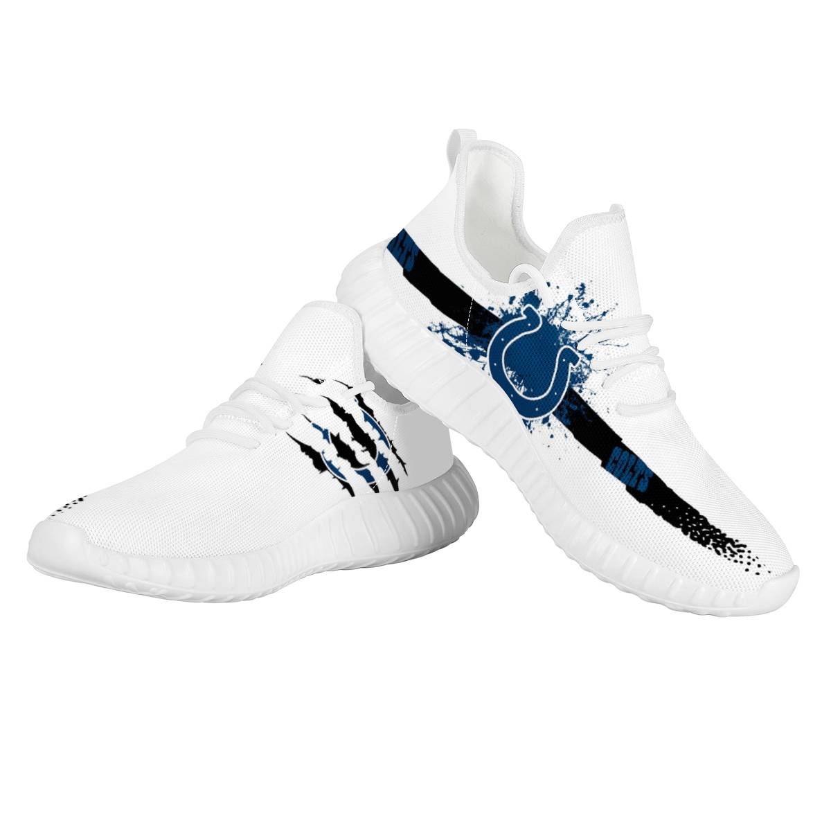Men's Indianapolis Colts Mesh Knit Sneakers/Shoes 006